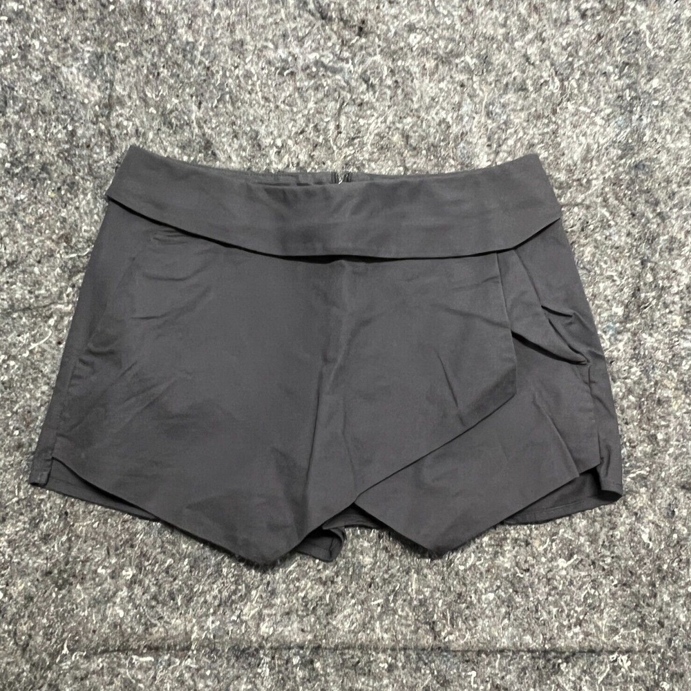 Talula Dark Gray Fold Over‎ Waist Shorts Womens Size 2 Charcoal Mini